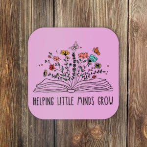 Helping Little Minds Grow Wildflowers Teacher To School Coaster