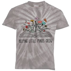 Helping Little Minds Grow Wildflowers Teacher To School Kids Tie-Dye T-Shirt