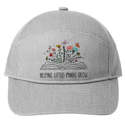 Helping Little Minds Grow Wildflowers Teacher To School 7-Panel Snapback Hat