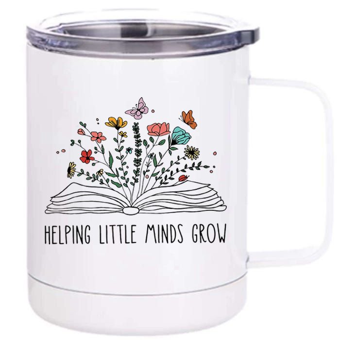 Helping Little Minds Grow Wildflowers Teacher To School 12 oz Stainless Steel Tumbler Cup