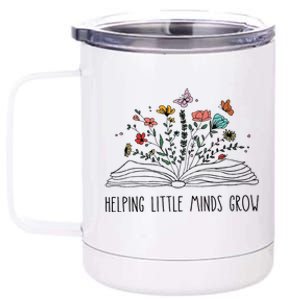 Helping Little Minds Grow Wildflowers Teacher To School 12 oz Stainless Steel Tumbler Cup