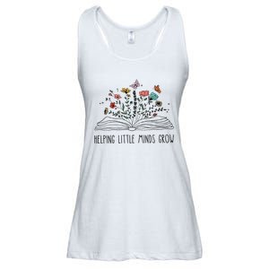 Helping Little Minds Grow Wildflowers Teacher To School Ladies Essential Flowy Tank