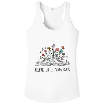 Helping Little Minds Grow Wildflowers Teacher To School Ladies PosiCharge Competitor Racerback Tank