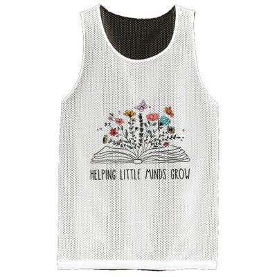 Helping Little Minds Grow Wildflowers Teacher To School Mesh Reversible Basketball Jersey Tank