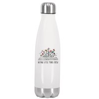 Helping Little Minds Grow Wildflowers Teacher To School Stainless Steel Insulated Water Bottle