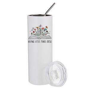 Helping Little Minds Grow Wildflowers Teacher To School Stainless Steel Tumbler