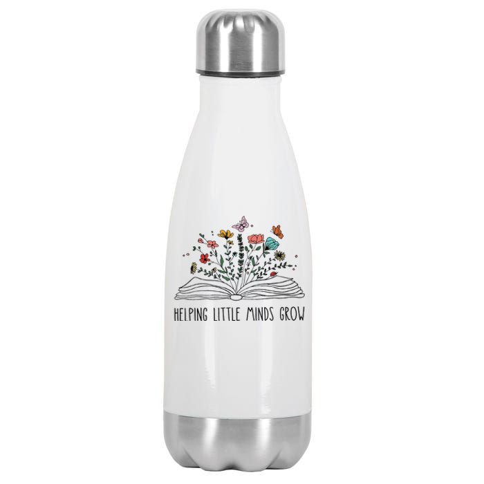 Helping Little Minds Grow Wildflowers Teacher To School Stainless Steel Insulated Water Bottle