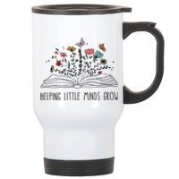 Helping Little Minds Grow Wildflowers Teacher To School Stainless Steel Travel Mug