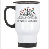 Helping Little Minds Grow Wildflowers Teacher To School Stainless Steel Travel Mug