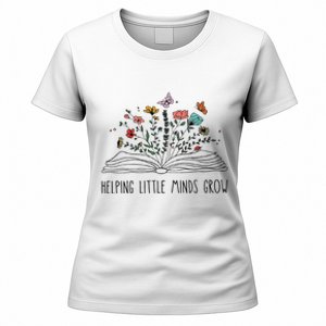 Helping Little Minds Grow Wildflowers Teacher To School Women's T-Shirt