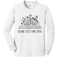 Helping Little Minds Grow Wildflowers Teacher To School Kids Long Sleeve Shirt