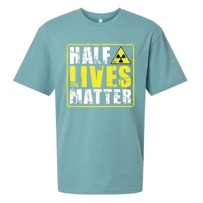 Half Lives Matter Nuclear Engineering Radioactive Symbol Sueded Cloud Jersey T-Shirt