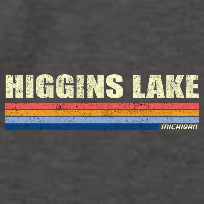 Higgins Lake Michigan Retro Style 1980's Logo Vector Backpack