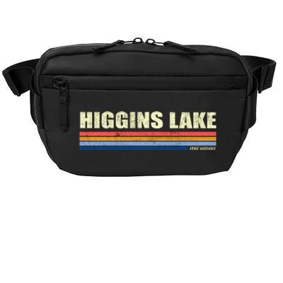 Higgins Lake Michigan Retro Style 1980's Logo Crossbody Pack