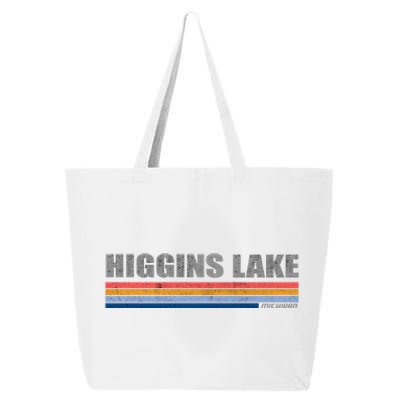 Higgins Lake Michigan Retro Style 1980's Logo 25L Jumbo Tote