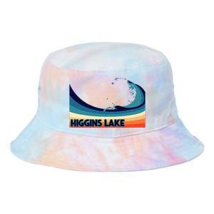 Higgins Lake Michigan Retro Boating Sailing & Fishing Tie Dye Newport Bucket Hat