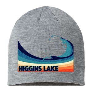 Higgins Lake Michigan Retro Boating Sailing & Fishing Sustainable Beanie