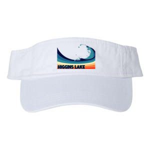 Higgins Lake Michigan Retro Boating Sailing & Fishing Valucap Bio-Washed Visor