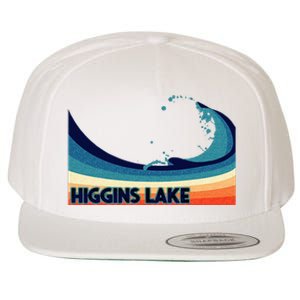 Higgins Lake Michigan Retro Boating Sailing & Fishing Wool Snapback Cap