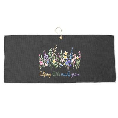 Helping Little Minds Grow Large Microfiber Waffle Golf Towel