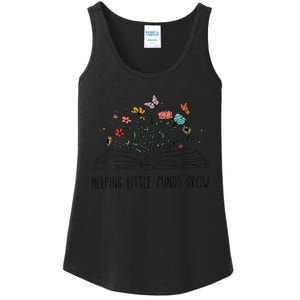 Helping Little Minds Grow Wildflowers Teacher Back To School Ladies Essential Tank