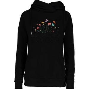 Helping Little Minds Grow Wildflowers Teacher Back To School Womens Funnel Neck Pullover Hood