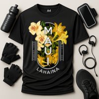 Hawaii Lahaina Maui Floral Cooling Performance Crew T-Shirt