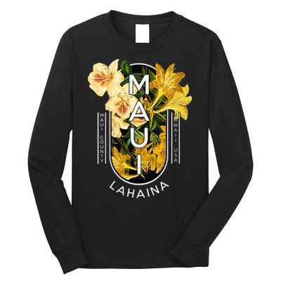 Hawaii Lahaina Maui Floral Long Sleeve Shirt
