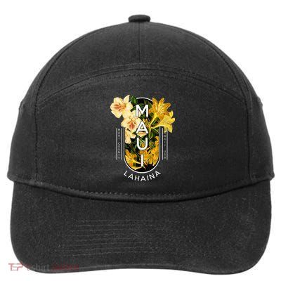 Hawaii Lahaina Maui Floral 7-Panel Snapback Hat