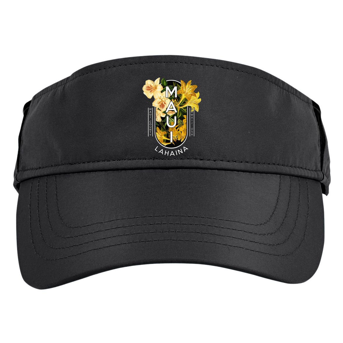 Hawaii Lahaina Maui Floral Adult Drive Performance Visor