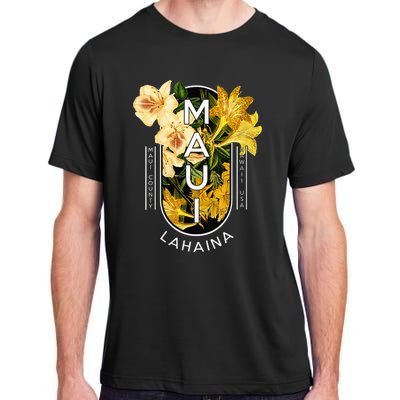 Hawaii Lahaina Maui Floral Adult ChromaSoft Performance T-Shirt