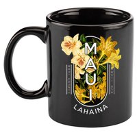 Hawaii Lahaina Maui Floral 11oz C Handle Ceramic Mug