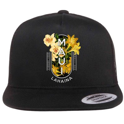 Hawaii Lahaina Maui Floral Flatbill Hat