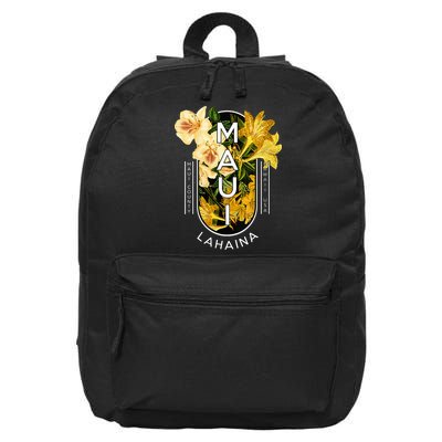 Hawaii Lahaina Maui Floral 16 in Basic Backpack
