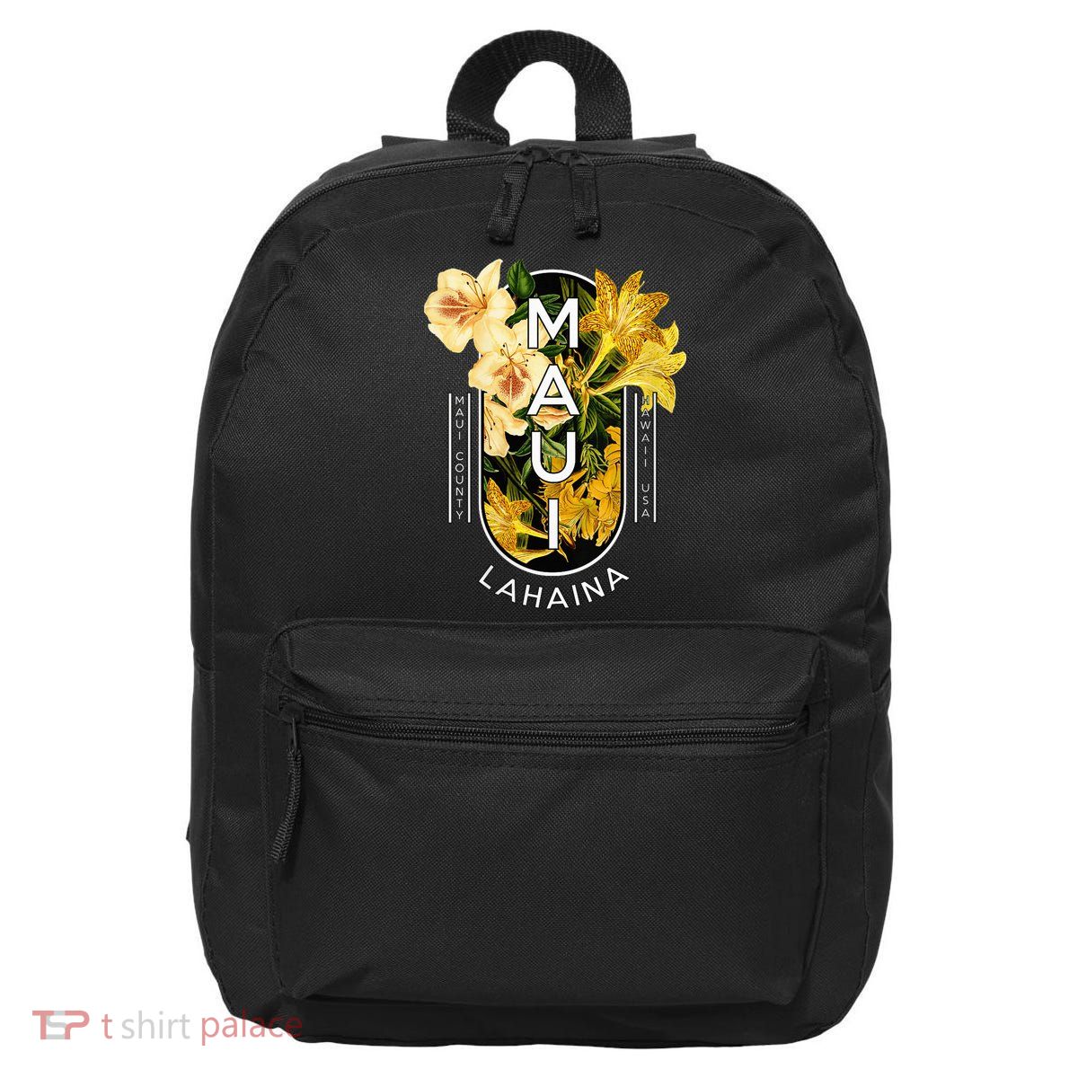 Hawaii Lahaina Maui Floral 16 in Basic Backpack