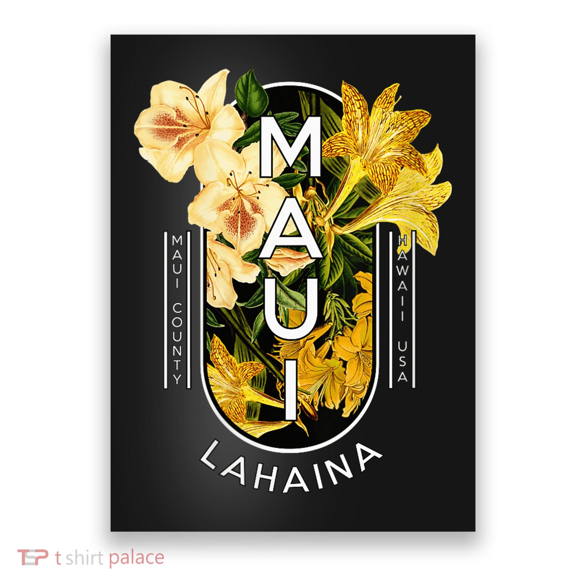 Hawaii Lahaina Maui Floral Poster