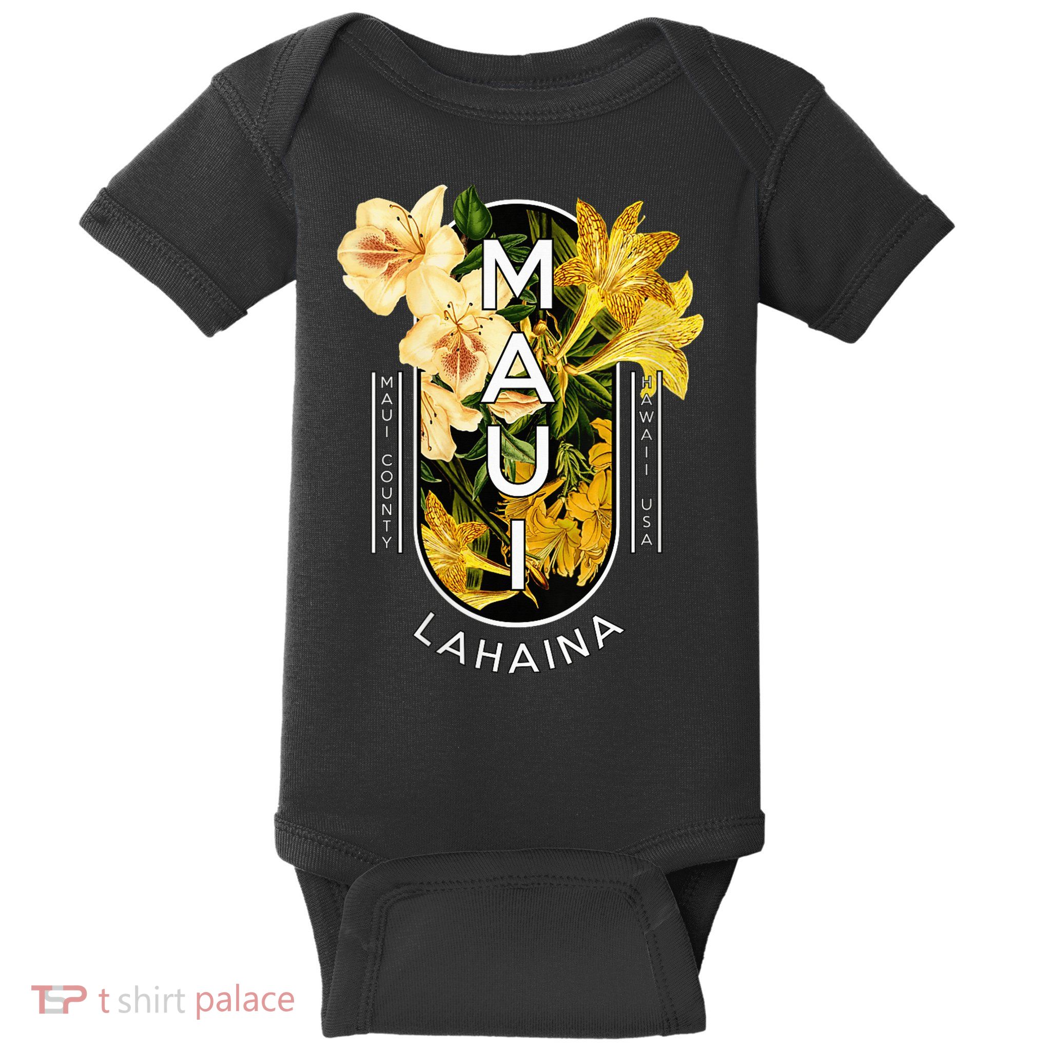 Hawaii Lahaina Maui Floral Baby Bodysuit