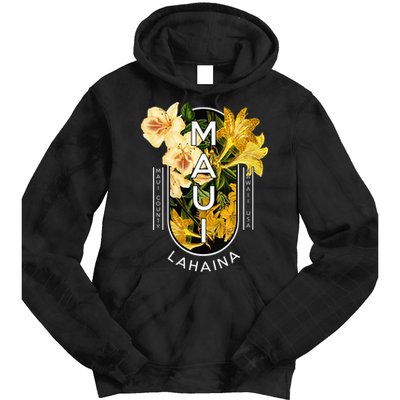 Hawaii Lahaina Maui Floral Tie Dye Hoodie