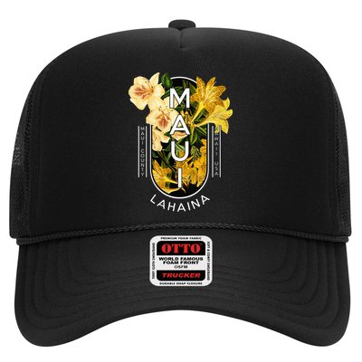 Hawaii Lahaina Maui Floral Trucker Hat