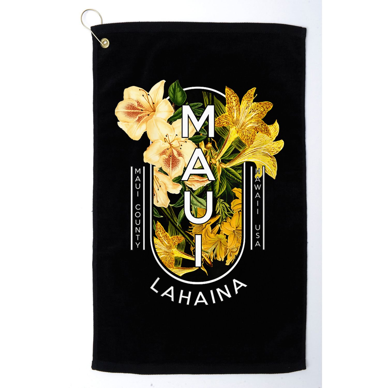Hawaii Lahaina Maui Floral Golf Towel
