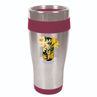 Hawaii Lahaina Maui Floral 16oz Travel Tumbler