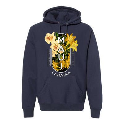 Hawaii Lahaina Maui Floral Premium Hoodie