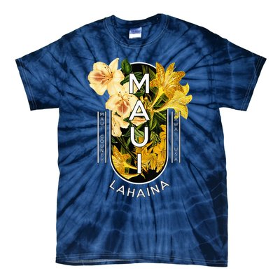 Hawaii Lahaina Maui Floral Tie-Dye T-Shirt