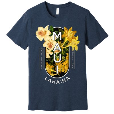 Hawaii Lahaina Maui Floral Premium T-Shirt