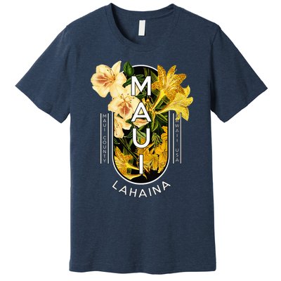 Hawaii Lahaina Maui Floral Premium T-Shirt