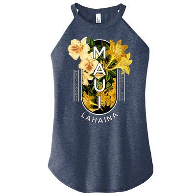 Hawaii Lahaina Maui Floral Women's Perfect Tri Rocker Tank