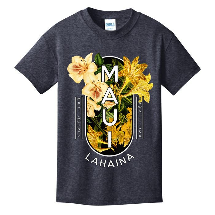 Hawaii Lahaina Maui Floral Kids T-Shirt