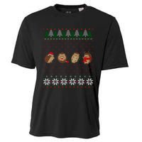 Hedgehogs Lover Merry Christmas Ugly Xmas Cooling Performance Crew T-Shirt