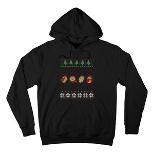 Hedgehogs Lover Merry Christmas Ugly Xmas Hoodie