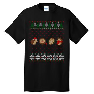 Hedgehogs Lover Merry Christmas Ugly Xmas Tall T-Shirt